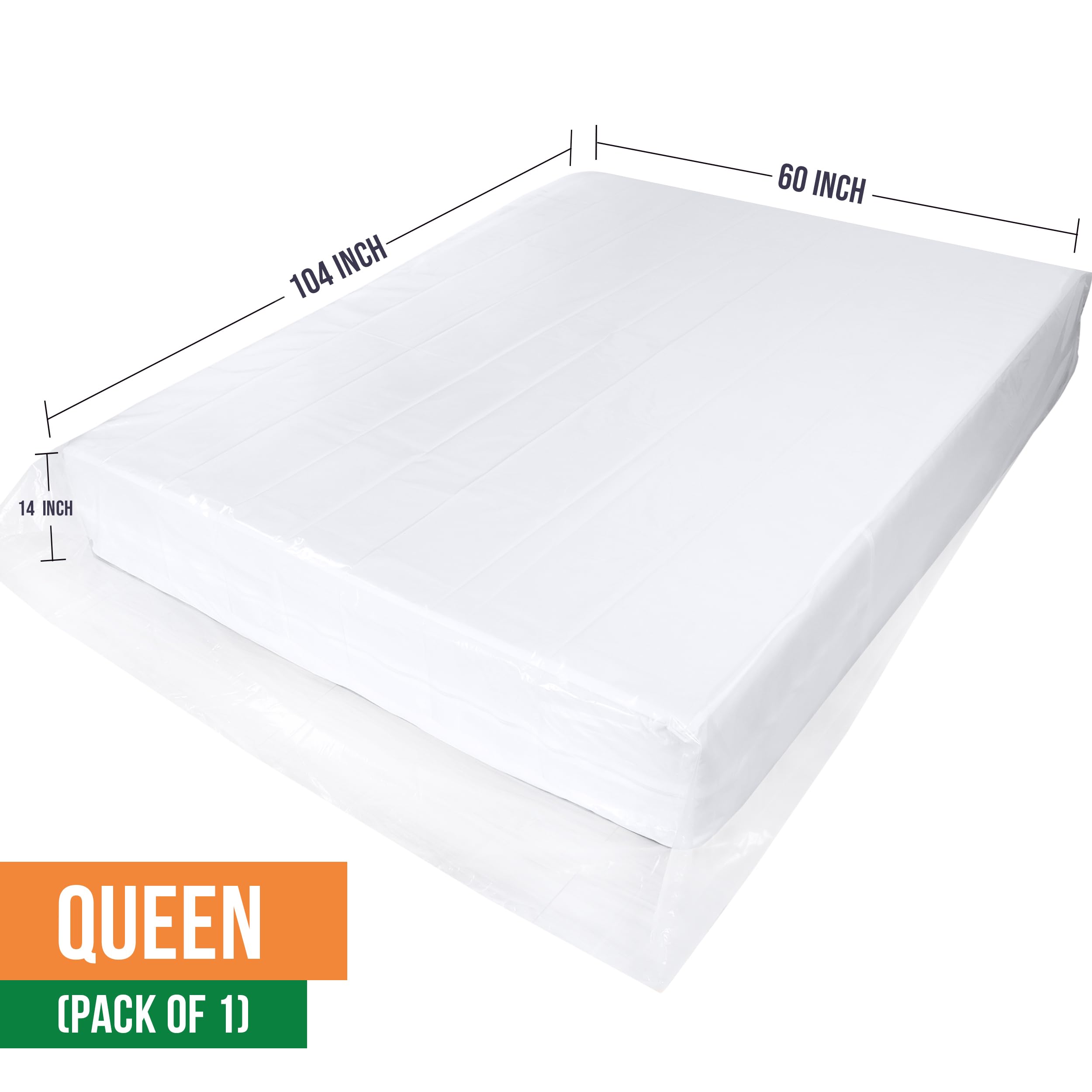 **Utopia Home Queen Size Mattress Bag for Moving - 4 Mil Heavy Duty Plastic Storage Cover Protects Mattresses up to 14 Inches - Perfect for Moving, Storage & Travel**