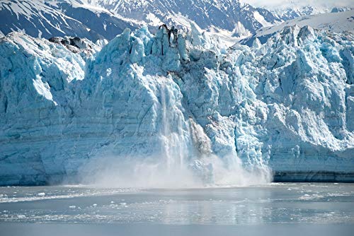 Glacier Alaska Calving Ice 20x30 Inch Laminated Poster - Vibrant Colors & Stunning Imagery - Perfect for Home & Office Decor - Wall Art for Living Room, Bedroom, or Office Space