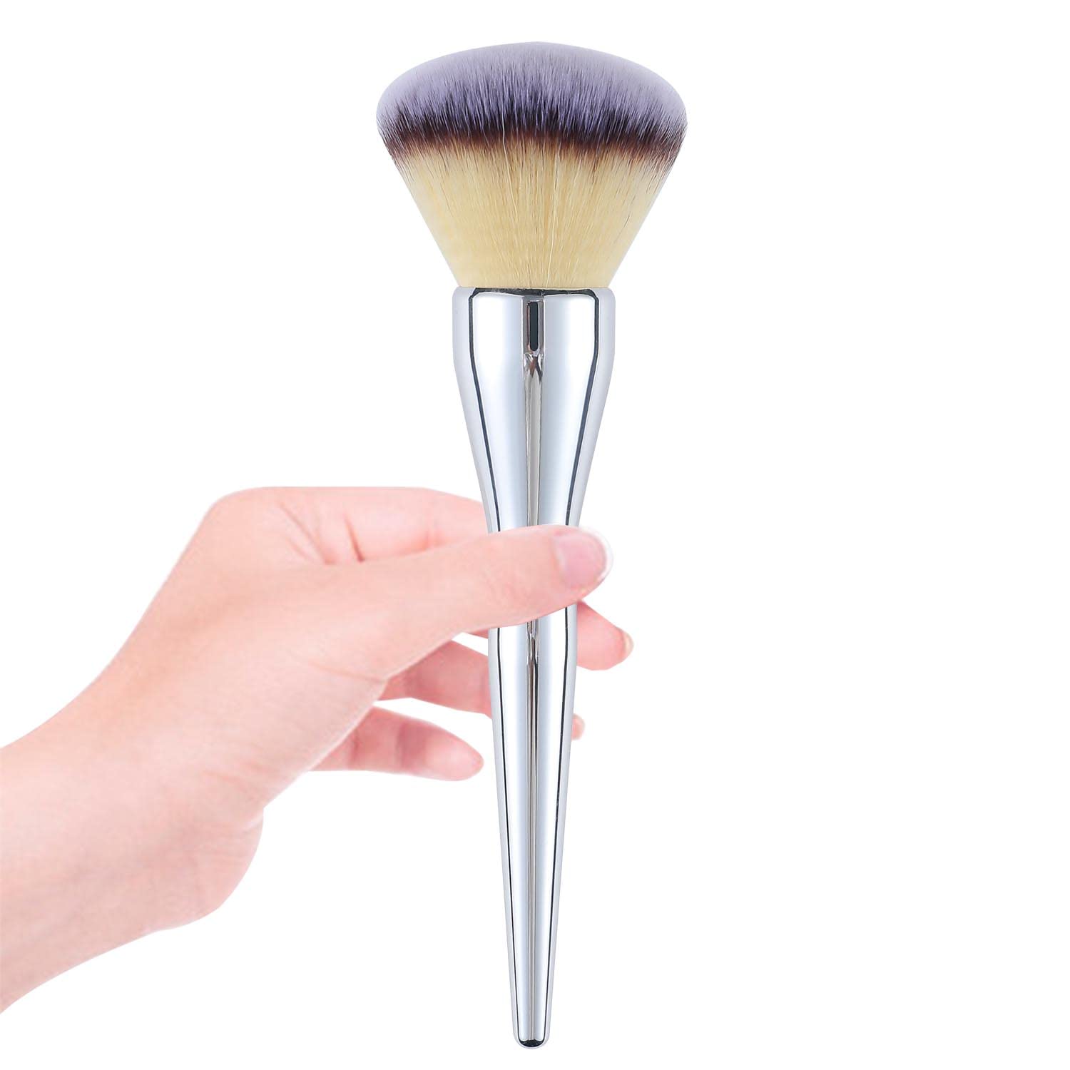 GLORAY Large Fluffy Kabuki Powder Brush - Professional Foundation Brush for Pressed Powder, Liquid & Cream Makeup - Perfect for Buffing, Stippling, Blending & Contouring - Ideal for Flawless Makeup Application & Setting Powder Finish