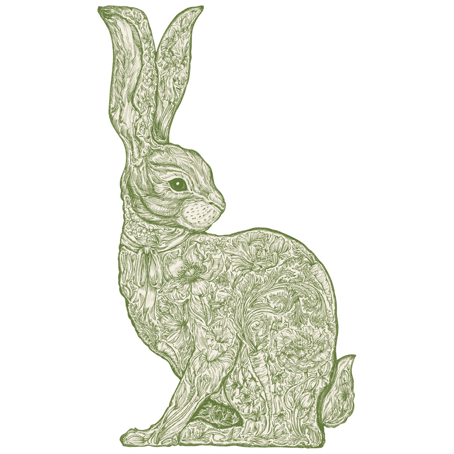 Premium Die-Cut Greenhouse Hare Placemat - Eco-Friendly Table Decor for Spring & Easter Dining, Perfect for Home, Party, and Holiday Celebrations