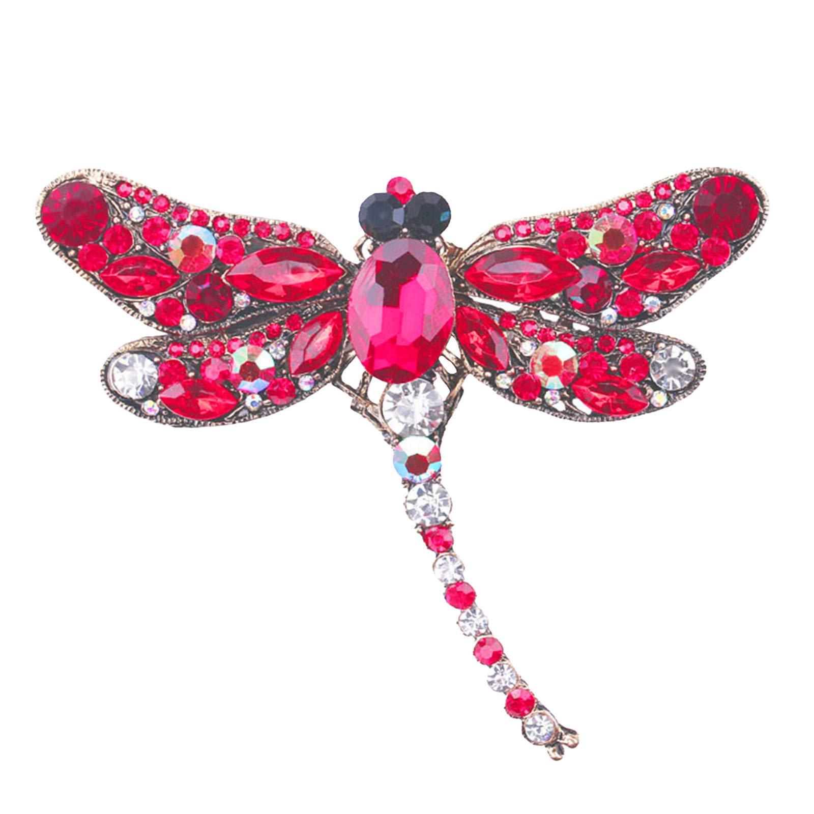 Elegant Retro Crystal Dragonfly Brooch - Vintage Animal Jewelry for Women, Unique Mother's Day Gift 2021 | Perfect for Weddings, Parties & Fashion Accessories