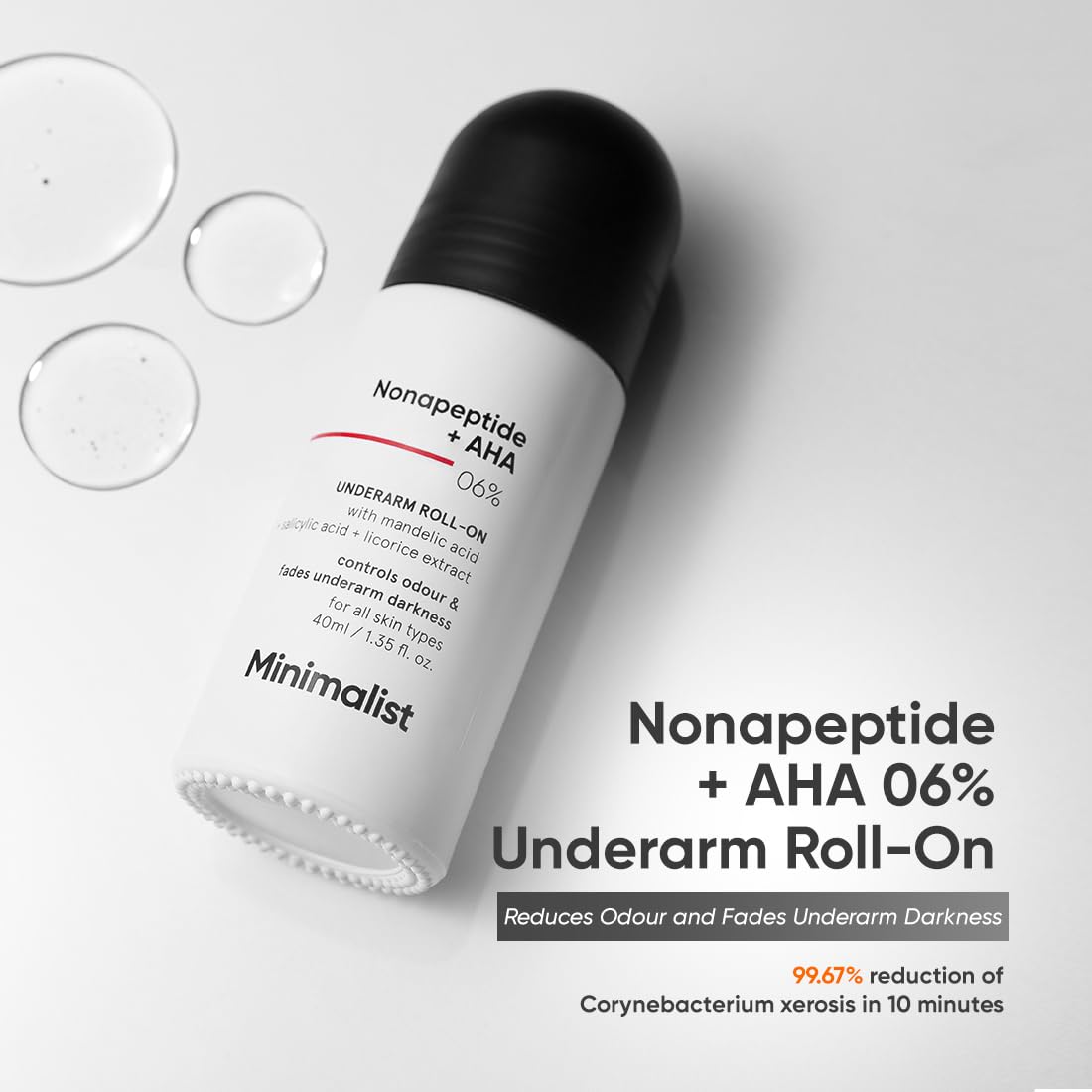 Minimalist Body Care Kit with 2% Salicylic Acid Body Wash, Underarm Roll-On & 5% Niacinamide Body Lotion - Treats Body Acne, Bumpy Skin, Odor & Dark Spots | Hydrating & Barrier Repair Formula for Women & Men | Perfect for Daily Skincare Routine & Post-Workout Refreshment
