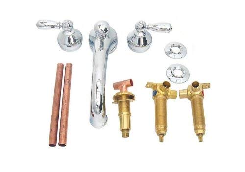 Symmons SRT-4770 Allura 2-Handle Deck Mount Roman Tub Faucet in Polished Chrome - Luxury Bathroom Fixture for Spa & Soaking Tubs