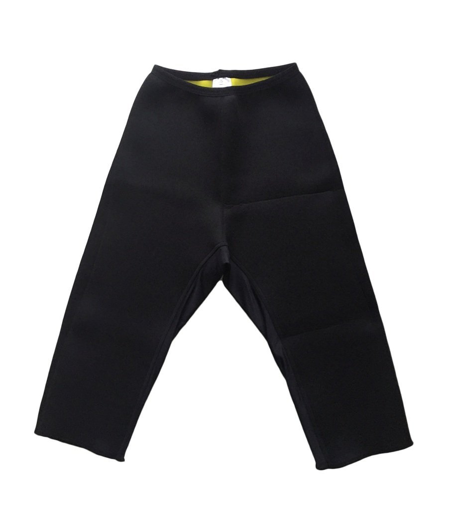 Valentina Women's High Waist Sweat Shaper Pants - Hot Slimming Sauna Leggings for Tummy Control & Workout - Black Capri Yoga Pants for Gym, Running & Daily Wear