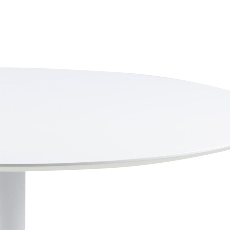TITAN 43-Inch Round Dining Table - White Wood Modern Kitchen Table for Small Spaces, Perfect for Breakfast Nook, Apartment Dining & Cozy Family Meals