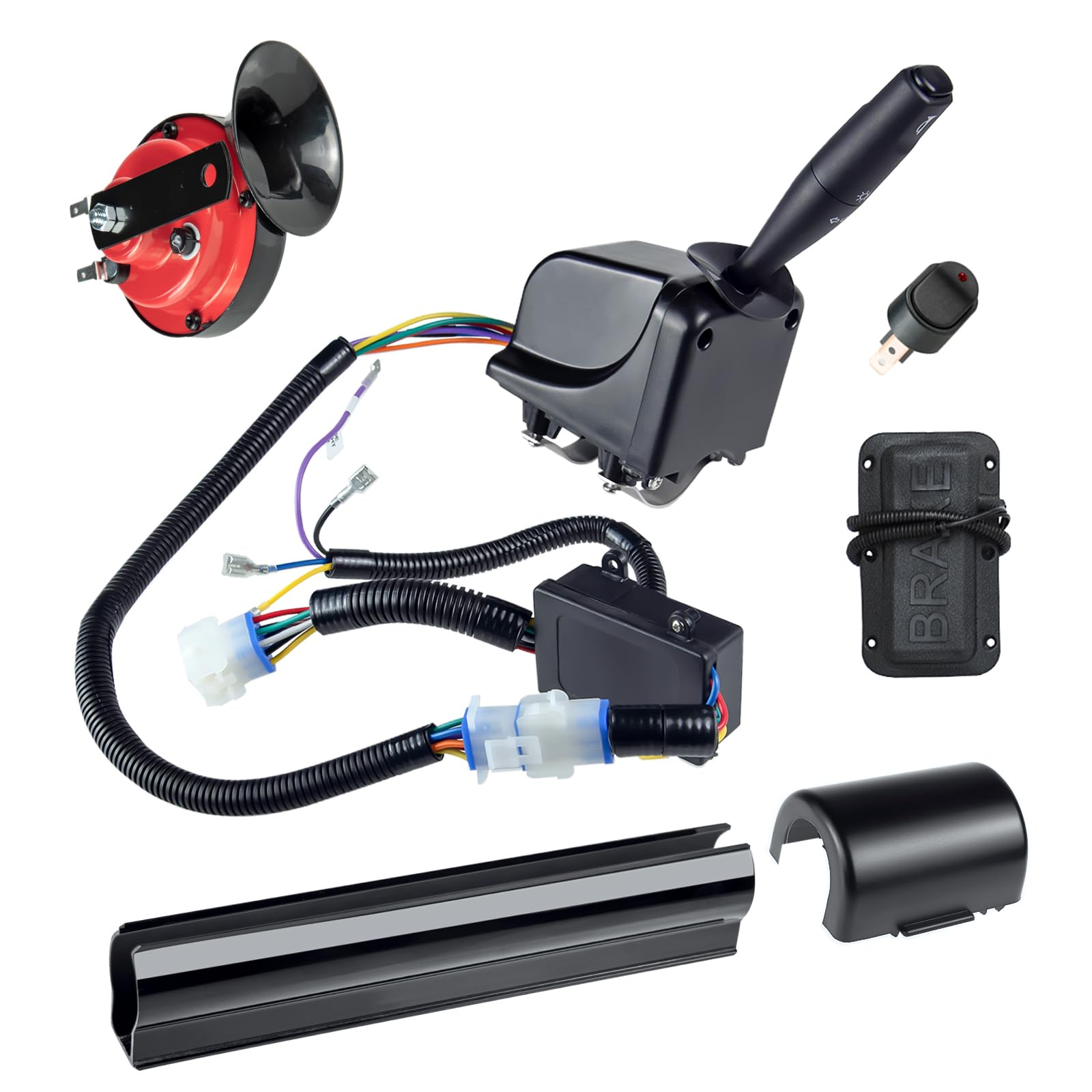 Orle Oko Golf Cart Turn Signal Kit with Horn, Brake Light Switch & 9-Pin Plug - 12V Street Legal Light Kit for Club Car, EZGO TXT, RXV & Yamaha | Perfect for Neighborhood Cruising & Safe Road Use