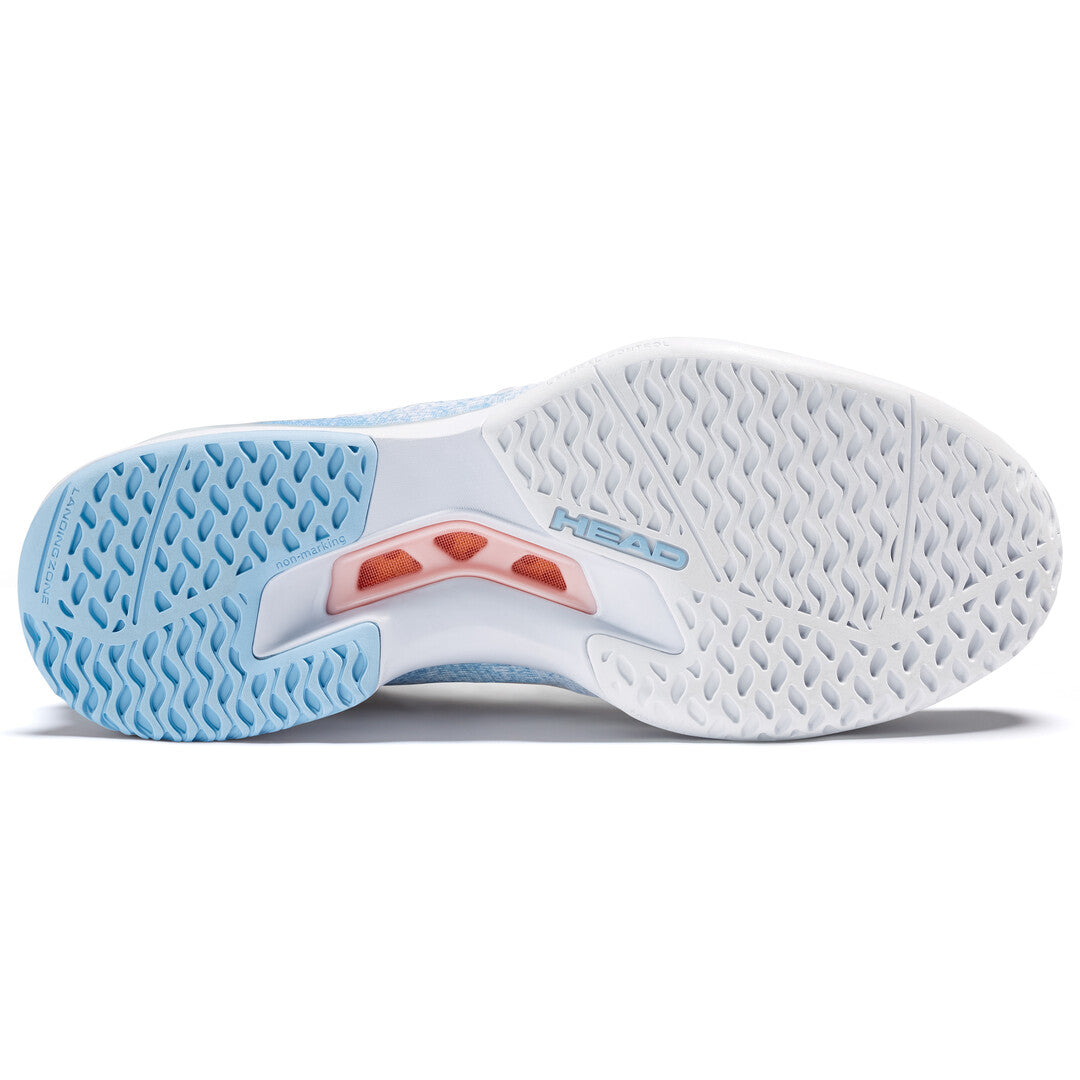 Head Sprint Pro 3.0 Women's Tennis Shoes - Lightweight Performance Court Shoes for Women in White & Light Blue - Perfect for Tennis, Pickleball & Casual Wear