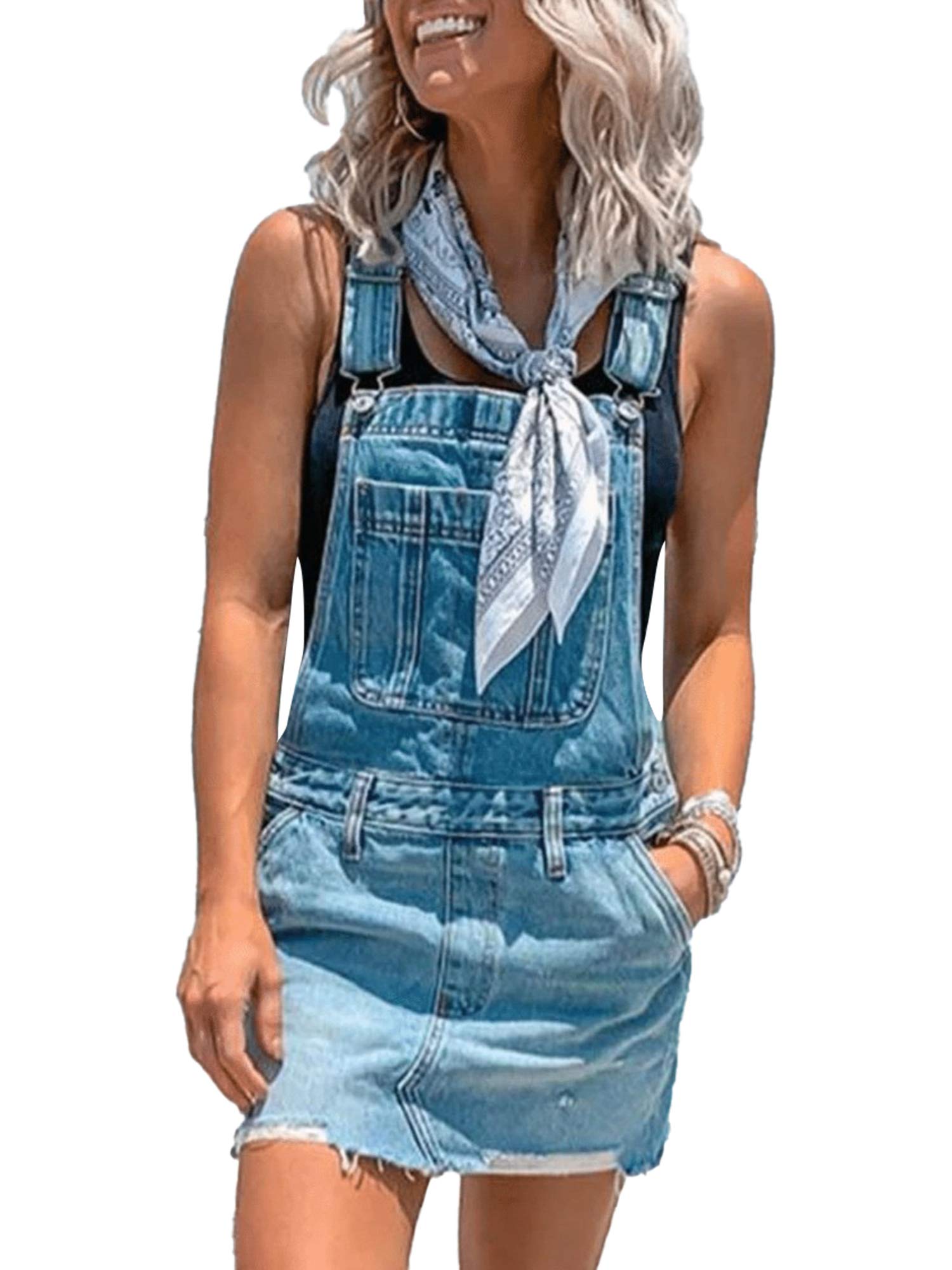 Men's & Women's American Flag Denim Bib Overalls Shorts - Casual Jumpsuit with Pockets for Summer Outings, BBQ Parties & Patriotic Events