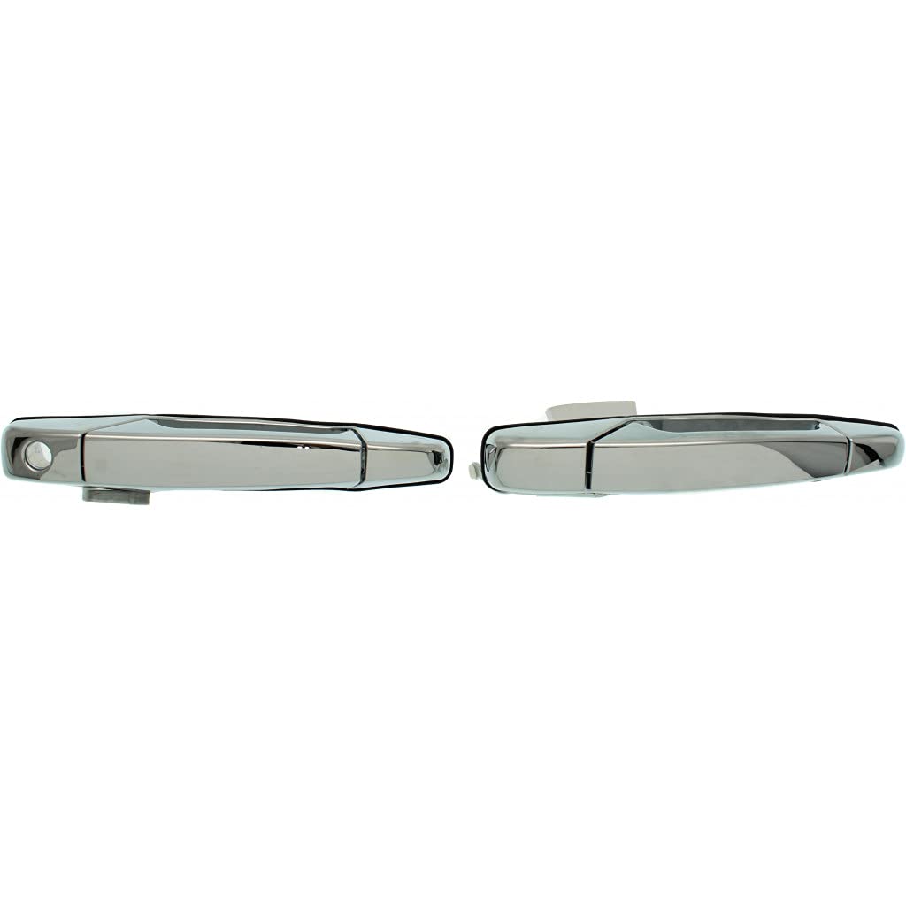 KarParts360 Chrome Exterior Door Handle Set for Chevy Silverado 1500 (2007-2013) - Front & Rear Driver & Passenger Side with Key Hole - Perfect for Replacement & Restoration Projects