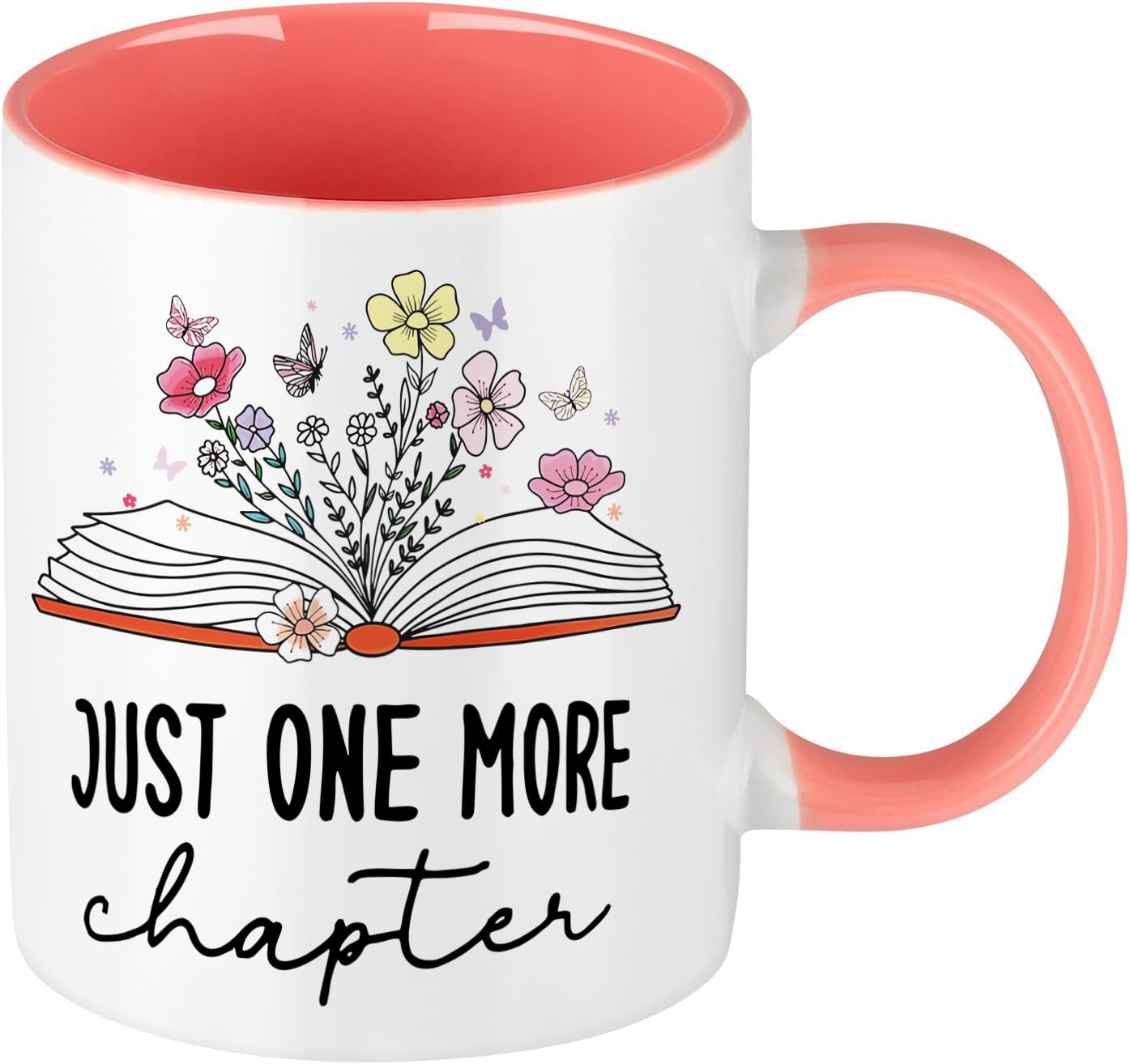 Just One More Chapter Mug - Perfect Book Lover Gift for Women, Librarian Coffee Cup | Ideal for Reading, Book Club Meetings & Cozy Reading Nook