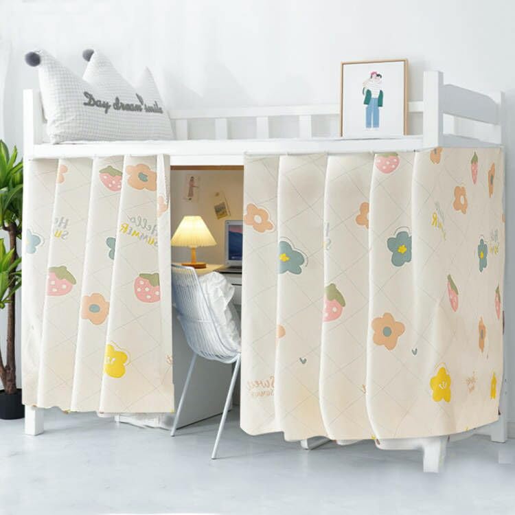iBluelover Blackout Bed Canopy Curtains for Home & Dorm - Privacy Underbed Drapes, Dustproof Bunk Bed Tent (Single Bed Size) - Perfect for Privacy, Light Blocking & Dust Protection in Bedrooms, Dorms & Bunk Beds