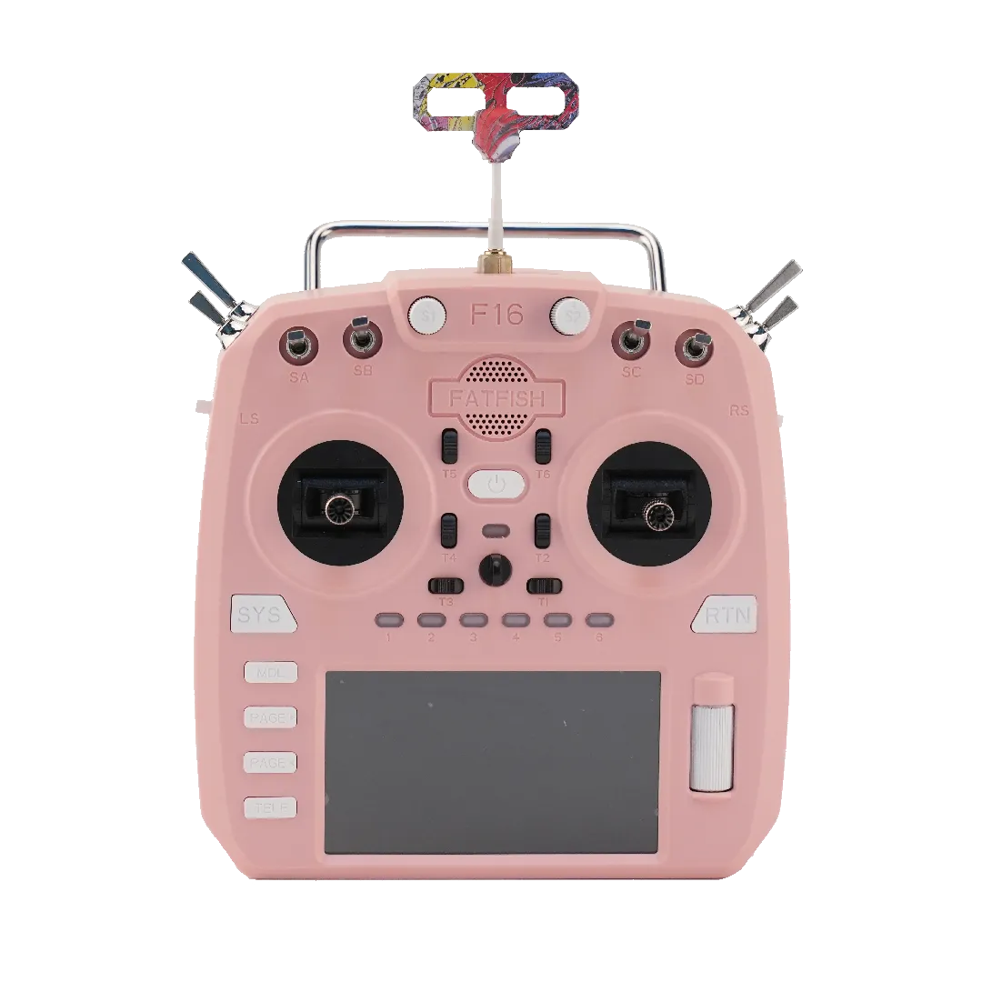 FATFISH F16 16CH Radio Controller with EdgeTX, Built-in ELRS Module & 4.3