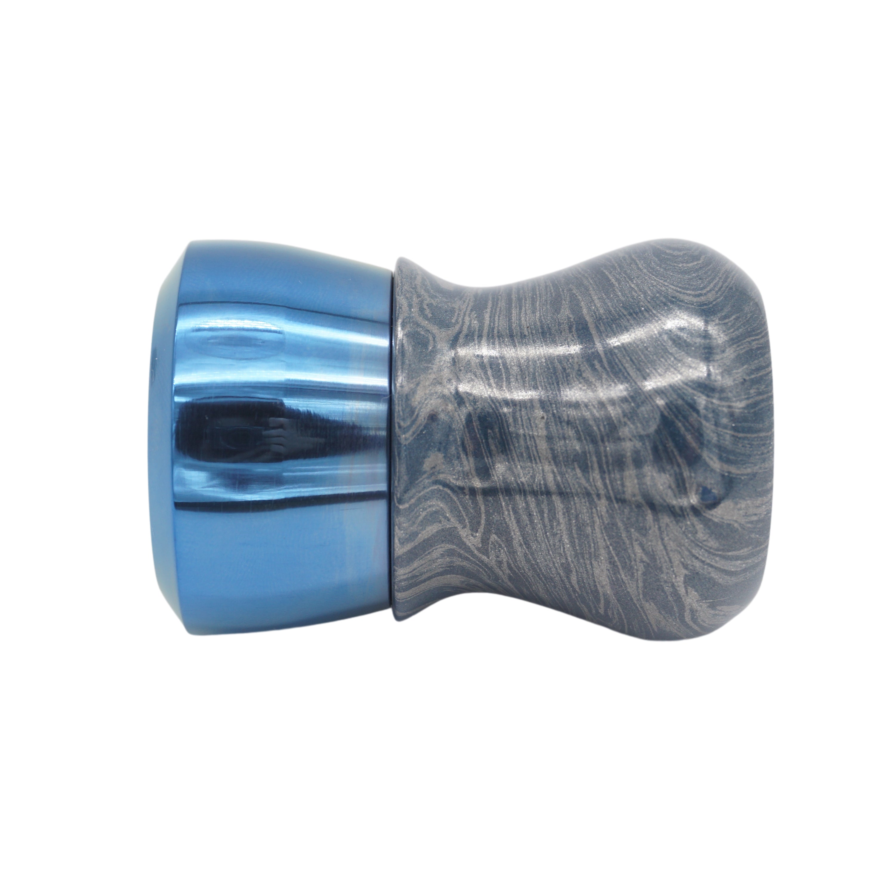 Premium Blue Bronze & Aluminum Handcrafted Shaving Brush Handle - Fits 28mm & 30mm Knots - Perfect for Wet Shaving & Grooming Gifts for Men