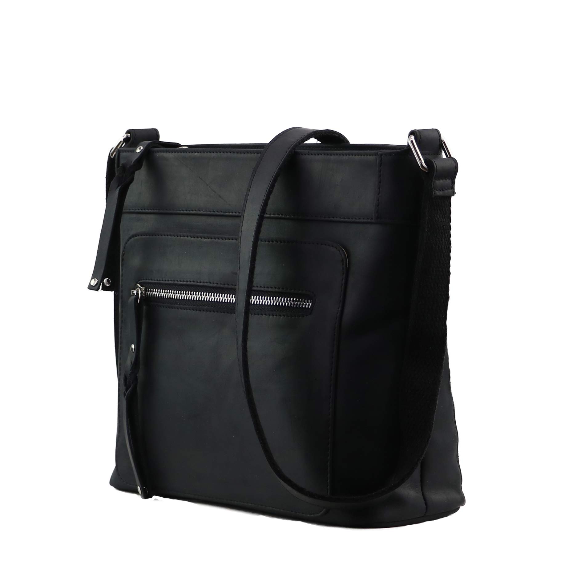 Concealed Carry Crossbody Bag for Men & Women - Distressed Leather Unisex Purse with Locking Zippers & Gun Holster - Perfect for Everyday Use, Travel, and Outdoor Activities
