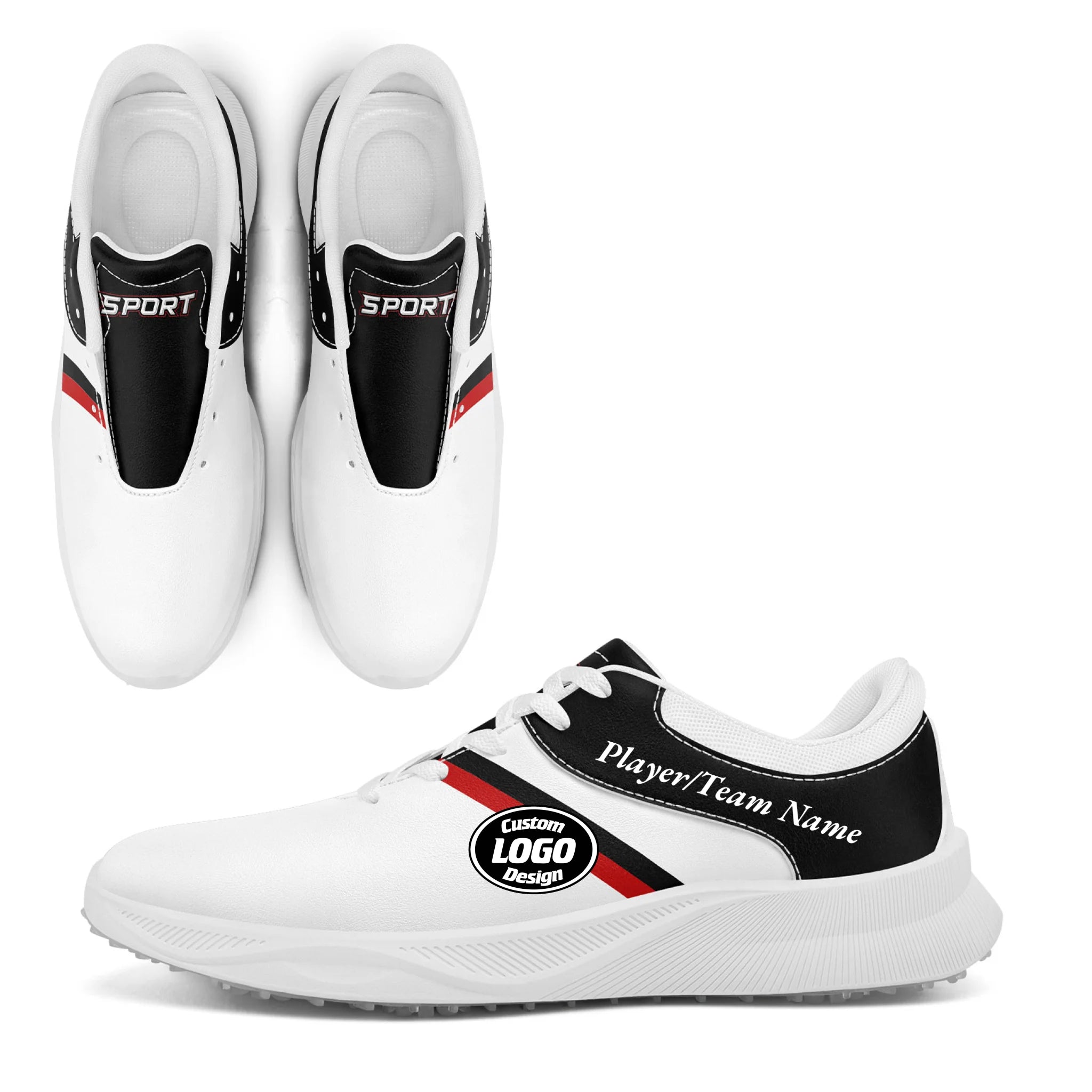 Custom Golf Performance Sneakers for Men & Women - Personalized Durable Athletic Shoes for POD Resellers - Lightweight Comfort Walking & Training Shoes for Golf Course & Casual Wear (FN062 25020099 5)