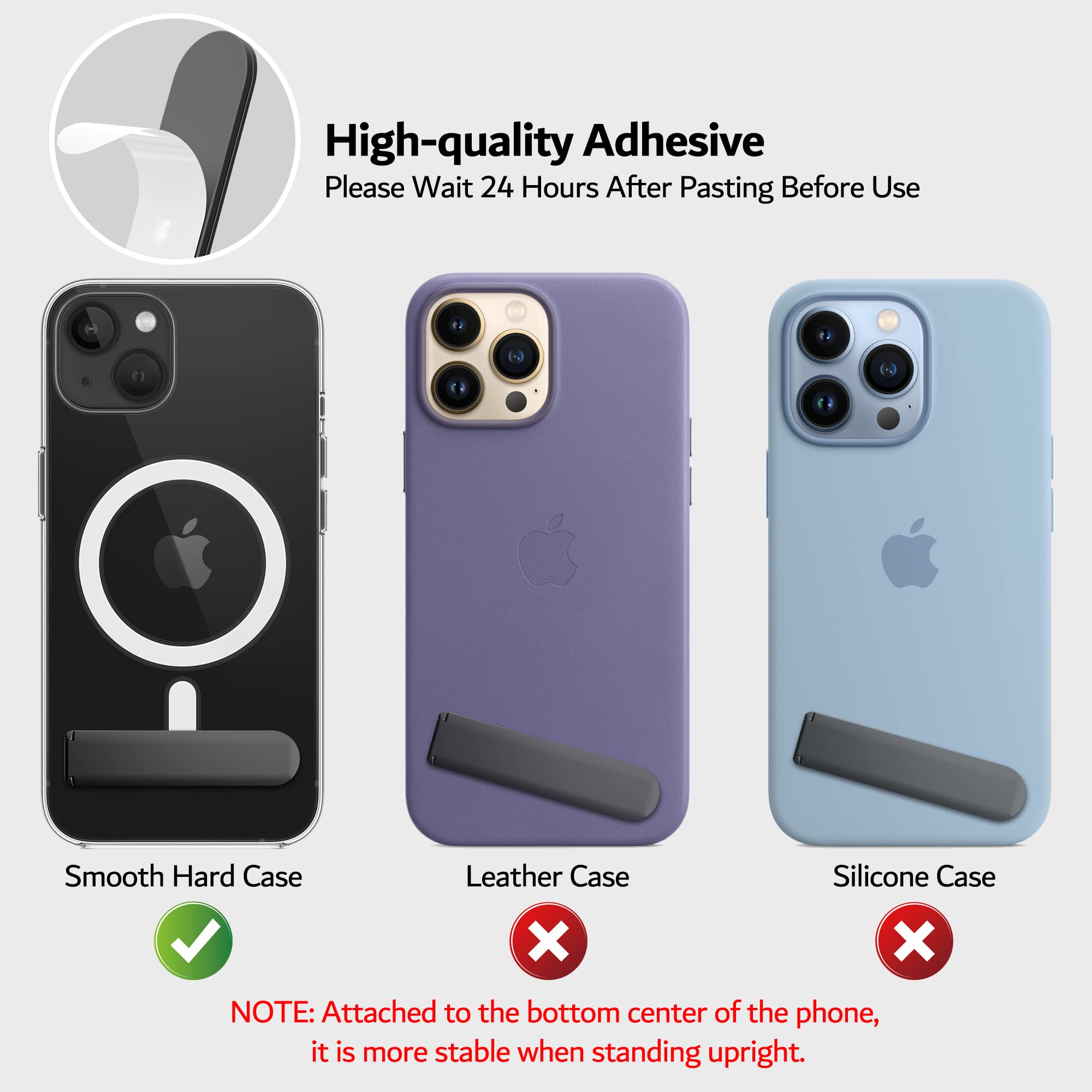 PZOZ Adjustable Phone Kickstand - Vertical & Horizontal Stand for iPhone 16/15/14/13/12/Pro Max/Mini/SE & Samsung Galaxy S22 - Gray - Perfect for Desk, Car, Travel & Hands-Free Viewing