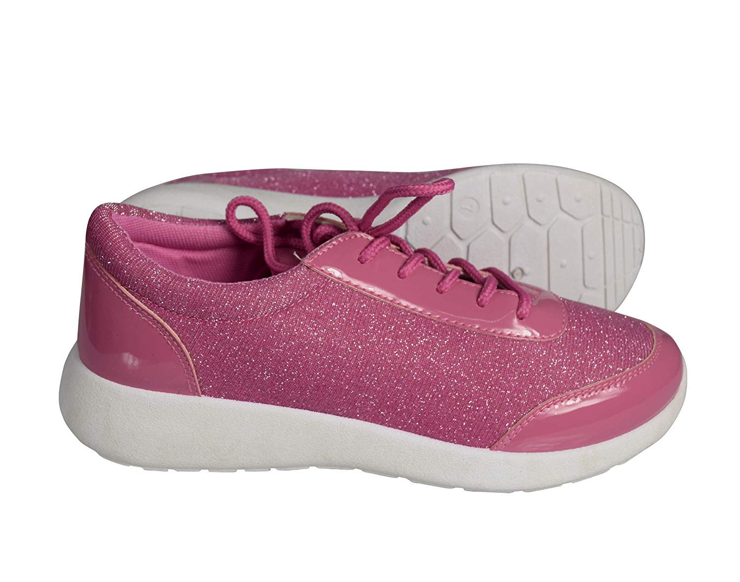 Sparkling Glitter Lace-Up Platform Sneakers for Women - Comfortable Elastic Casual Shoes for Party, Dance & Everyday Wear