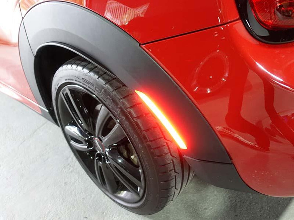 Amber/Red Full LED Side Marker Light for Gen3 MINI Cooper F55 F56 F57 - Clear Lens, Enhanced Visibility & Safety - Perfect for Night Driving & Custom Car Upgrades