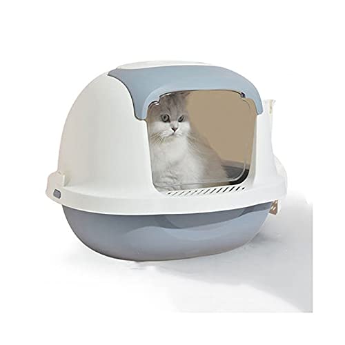 Fully Enclosed Cat Litter Box with Double-Layer Design | Splash-Proof & Odor Control | Large Size Easy to Clean Cat Toilet (Color: Beige) | Perfect for Small Spaces & Multi-Cat Homes