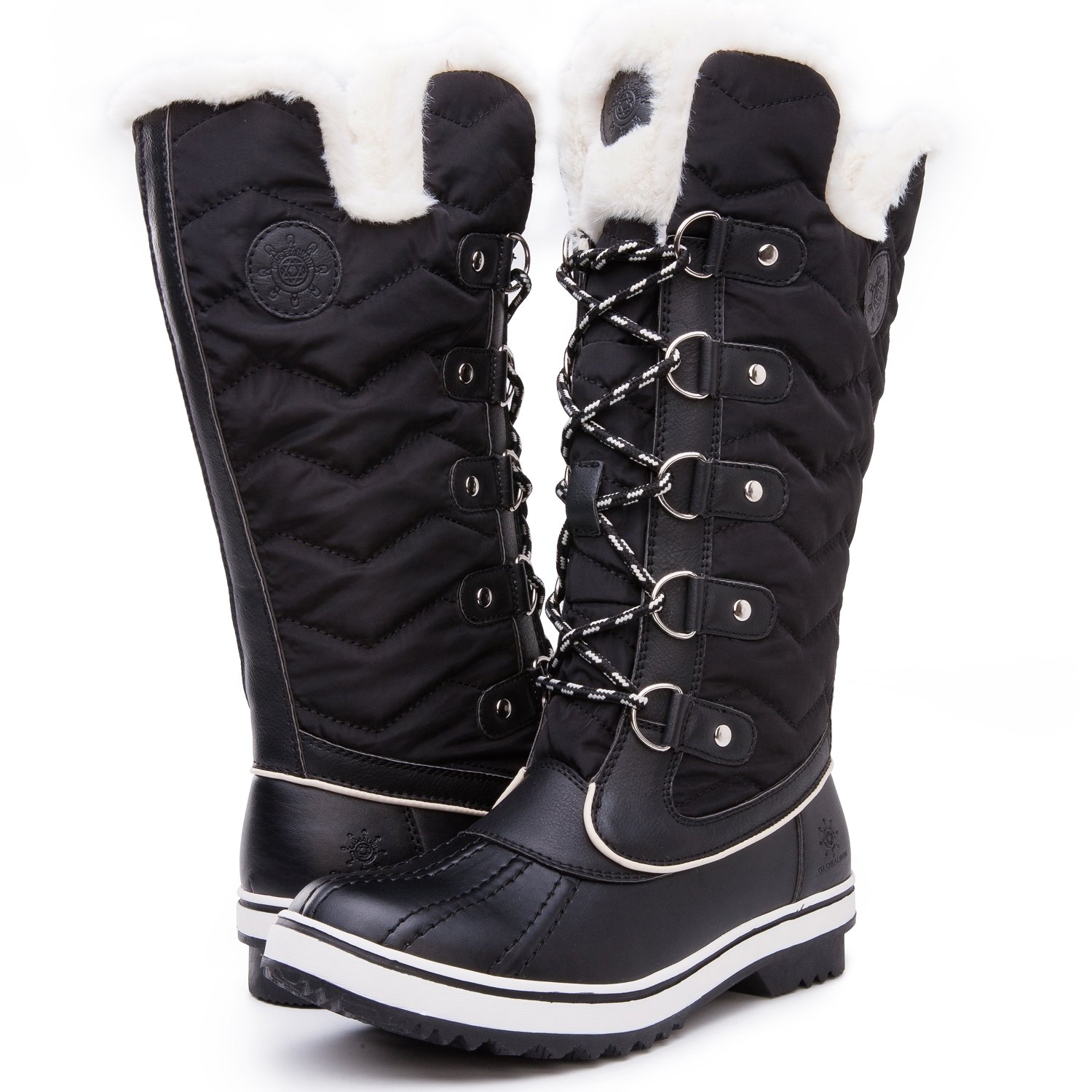 Kingshow Women's Globalwin Mid Calf Waterproof Winter Boots - Non-Slip Snow Boots for Women - Warm & Comfortable for Snowy Weather, Outdoor Hiking & Winter Fashion