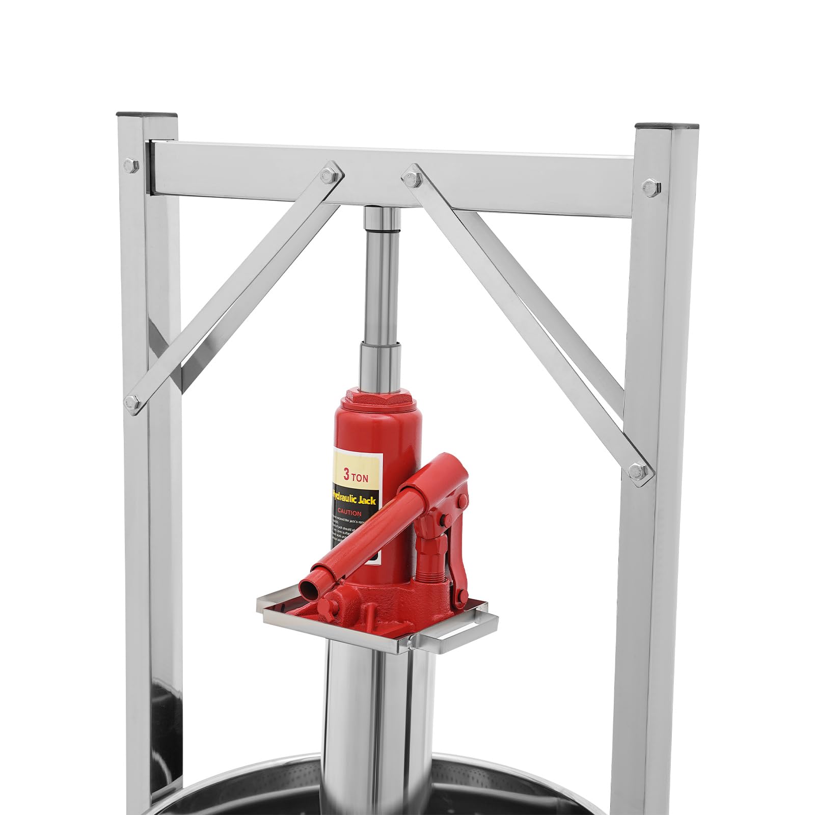 36L/9.5 Gallon Stainless Steel Hydraulic Fruit Wine Press - Manual Cider Juicer Extractor for Apple, Grape & Berries - Perfect for Home Brewing, Winemaking & Juice Extraction DIY Projects