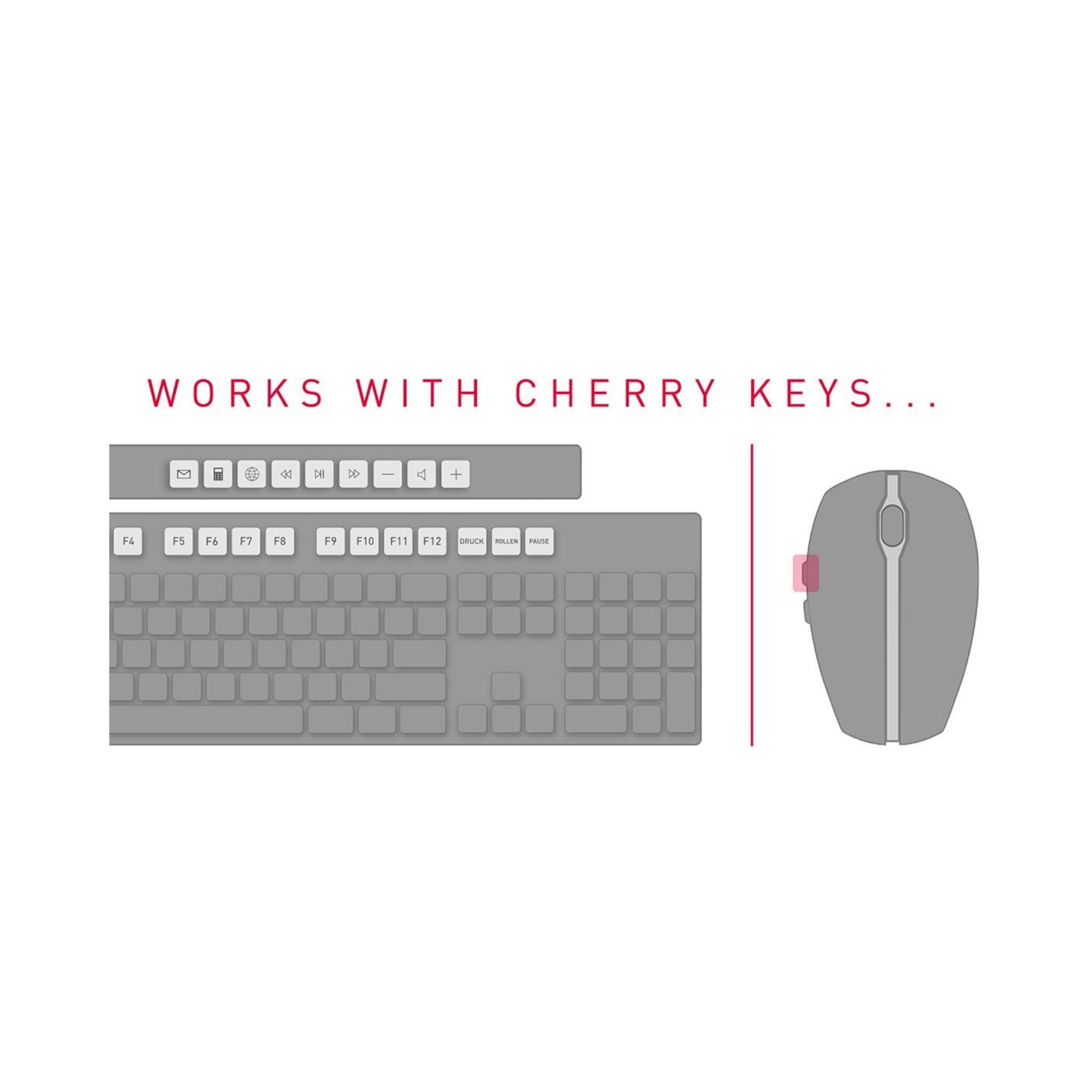 Cherry STREAM Keyboard - Ergonomic Wired USB Keyboard for Office & Gaming | Comfort Typing, Spill-Resistant Design | Perfect for Home, Work & PC Gaming Setup