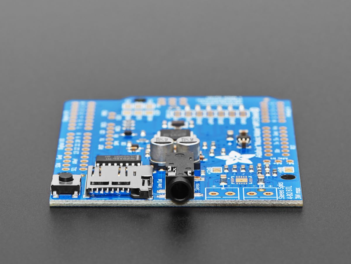 Adafruit Music Maker MP3 Shield for Arduino - Play MP3, OGG & WAV Audio Files | Perfect for DIY Audio Projects, Robotics & Embedded Systems