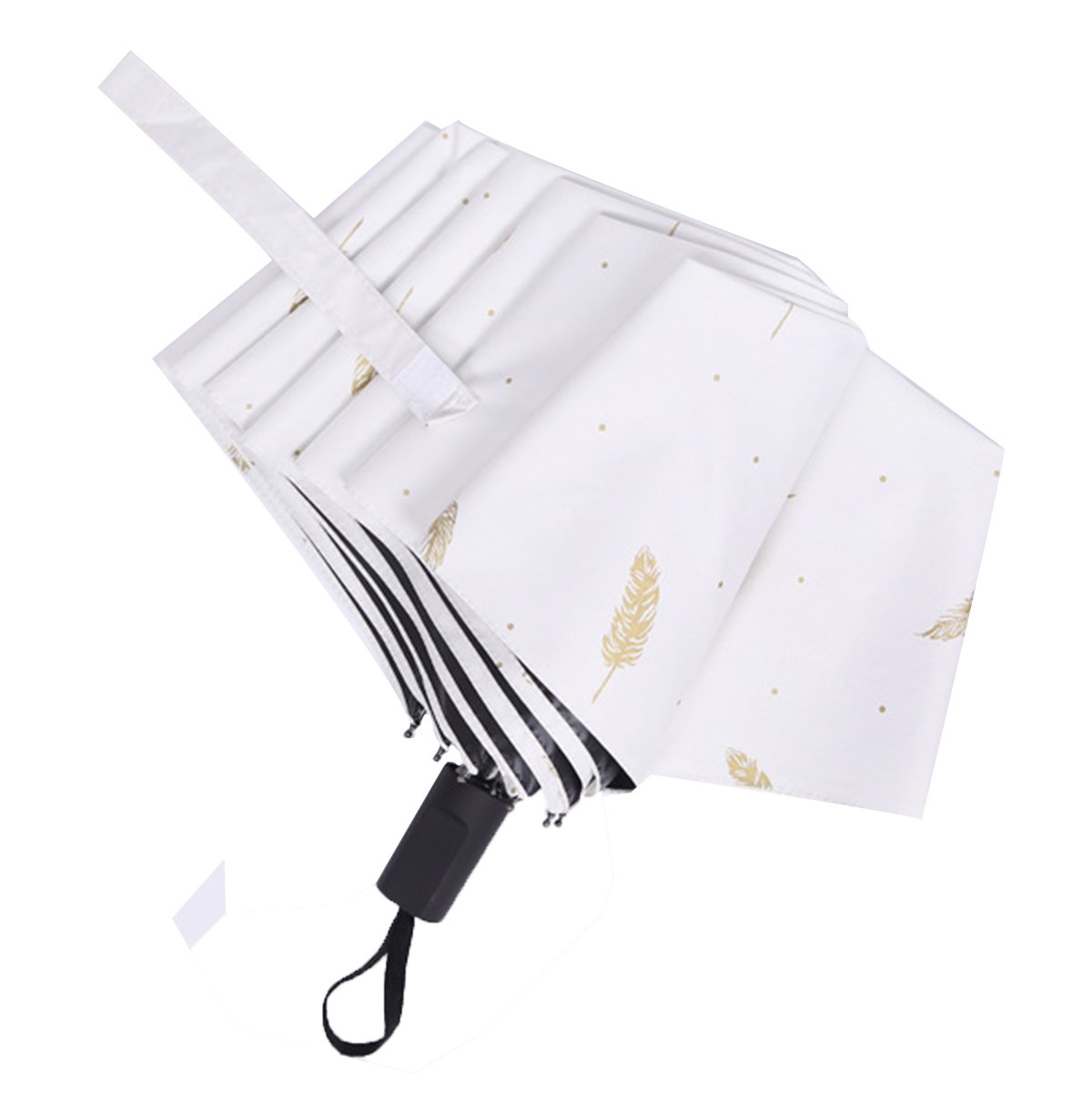 Compact Travel Umbrella - 8 Ribs Triple Folding Sun & Rain Protection Umbrella for Women & Men - Perfect for Commuting, Hiking, and Outdoor Activities