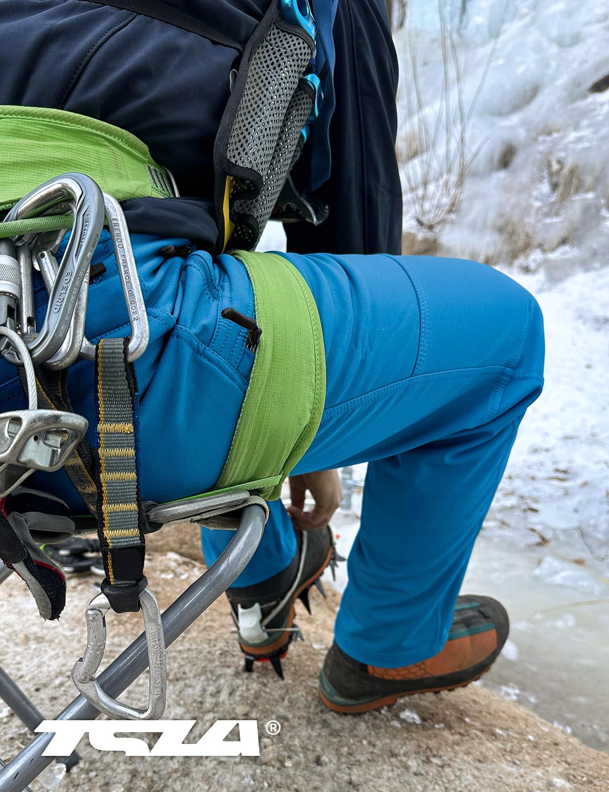 **TSLA Men's Waterproof Softshell Cargo Pants - Fleece-Lined Snow Ski & Snowboard Pants for Hiking, Outdoor Work & Winter Sports**    *(Perfect for Skiing, Snowboarding, Hiking, Outdoor Work & Cold Weather Activities)*