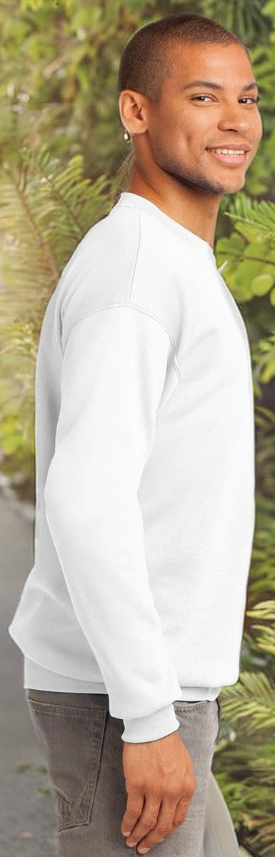 Port & Company Men's Tall Ultimate Crewneck Sweatshirt - Soft Cotton Blend Pullover for Casual Wear, Work & Gym - Comfortable Loose Fit Long Sleeve Sweater for Tall Men