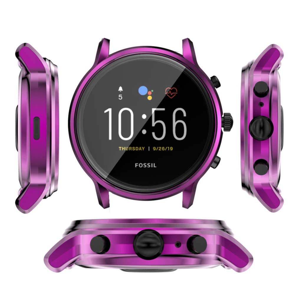 UKCOCO 5th Gen Smartwatch Band & Case - Purple Watch Frame, Shell, Bumper Cover for 5th Generation Smartwatches | Perfect for Workouts, Daily Wear & Screen Protection