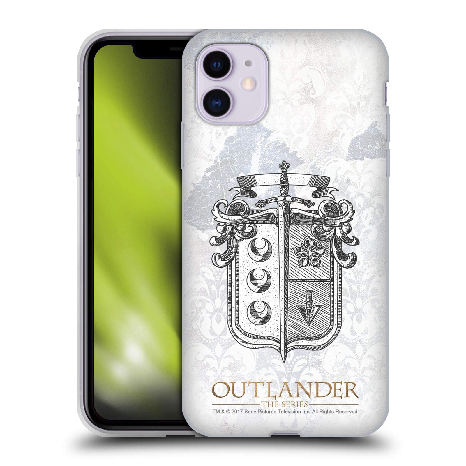 Officially Licensed Outlander Fraser Crest Seals & Icons Soft Gel Case for Apple iPhone 11 - Durable Protective Phone Cover with Unique Design - Perfect for Fans, Daily Use & Gift Giving