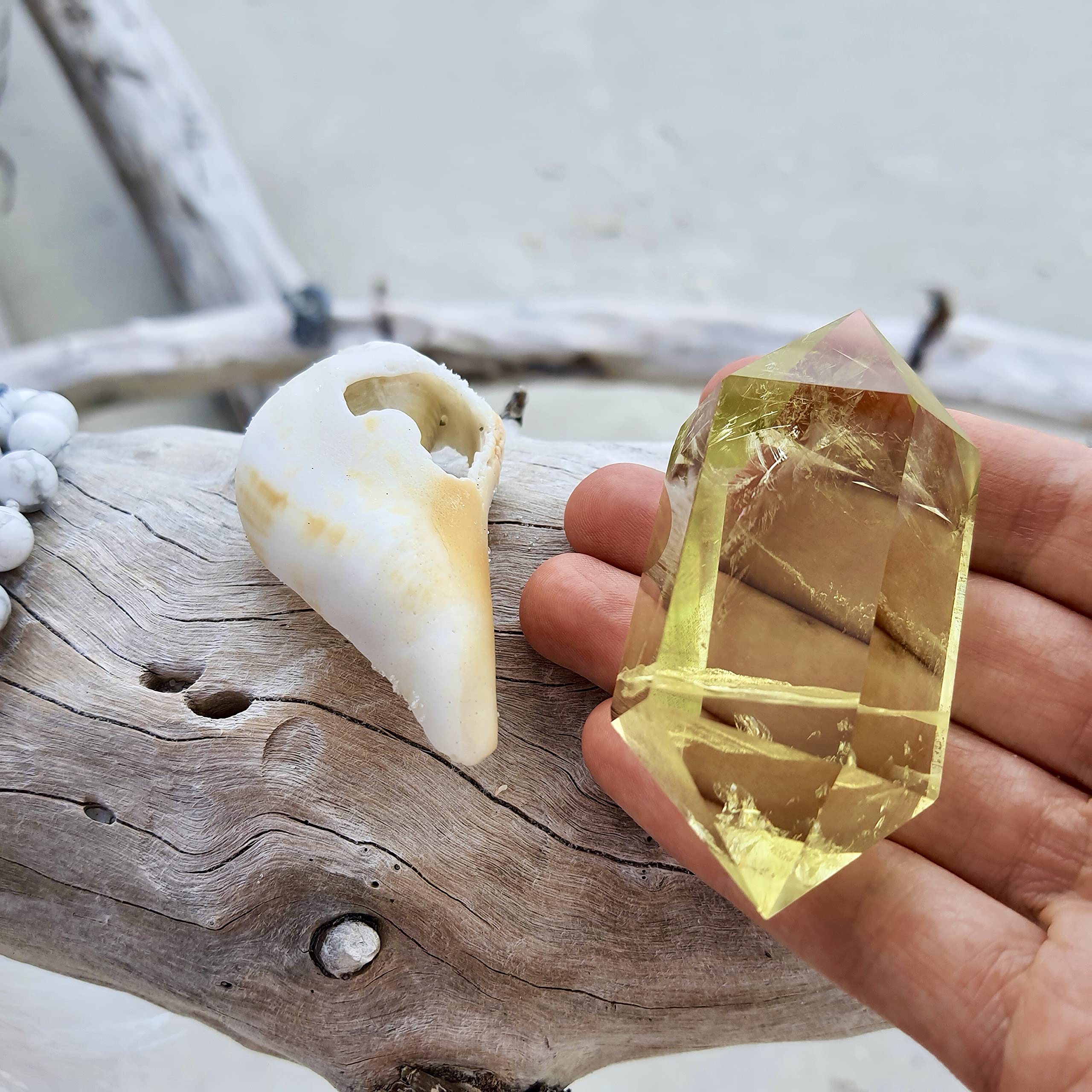 Natural Pure Citrine Crystal - Large Double Terminated Healing Stone for Manifesting Dreams & Wealth | Manipura Chakra Cleansing | Metaphysical Meditation & Reiki Energy | Perfect for Home Decor, Yoga Practice & Spiritual Gifts