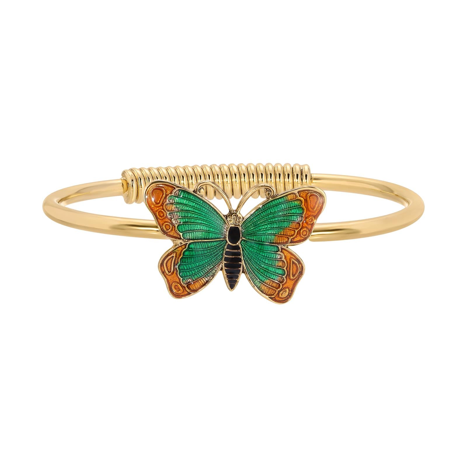 1928 Jewelry Metamorphic Butterfly Spring Hinge Bracelet - Adjustable Vintage Charm Bangle for Women | Perfect for Parties, Weddings & Everyday Elegance