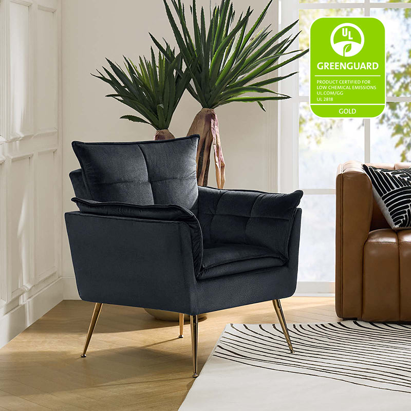 Jaxon Plush Armchair - Ultra Soft Comfortable Lounge Chair for Living Room, Bedroom, or Office - Perfect for Relaxing, Reading & Napping