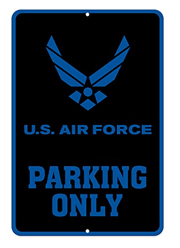 Air Force Parking Only Aluminum Sign - Durable Metal Sign for Military Parking Spaces, Home & Office Decor