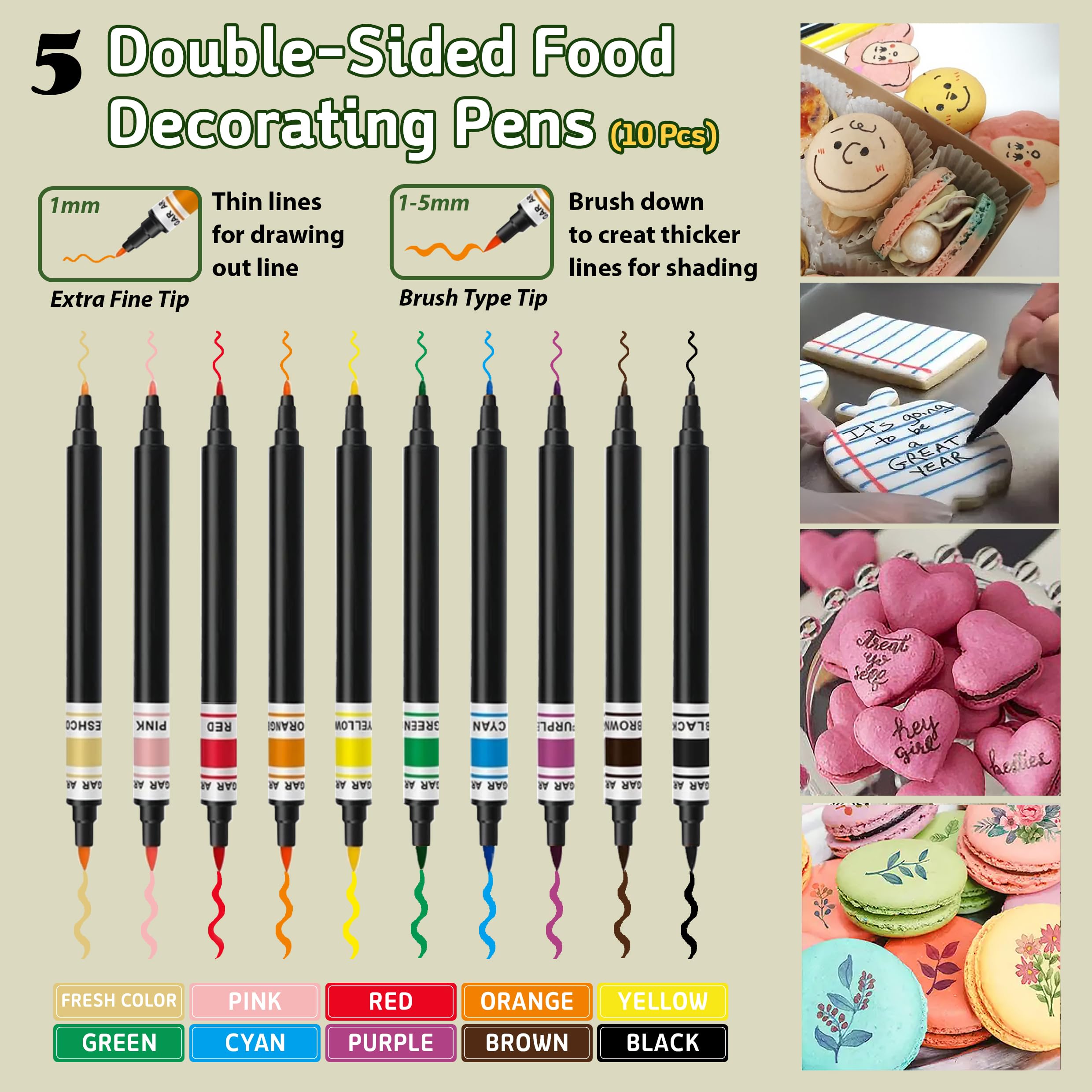 Newest Cake Topper Image Printer Set - Ink Cartridge, 25 Edible Frosting Sheets, 10 Food Coloring Pens & Cleaning Tools Kit | Perfect for Birthday Cakes, Wedding Desserts, and Custom Edible Printing