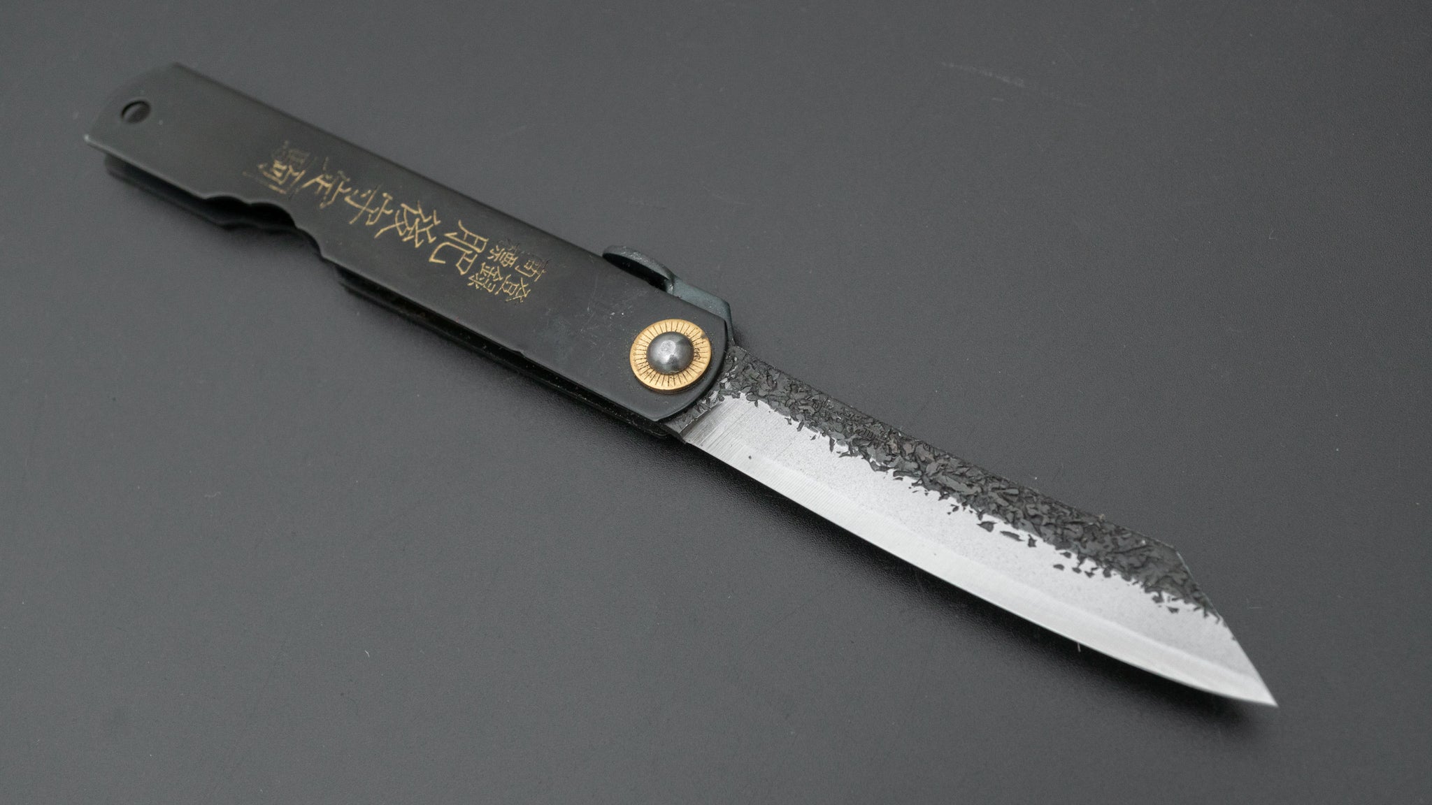 Higonokami Japanese Custom Folding Pocket Knife - Large Brass Handle (#11B K) - Perfect for Outdoor Camping, Bushcraft & Everyday Carry (EDC)