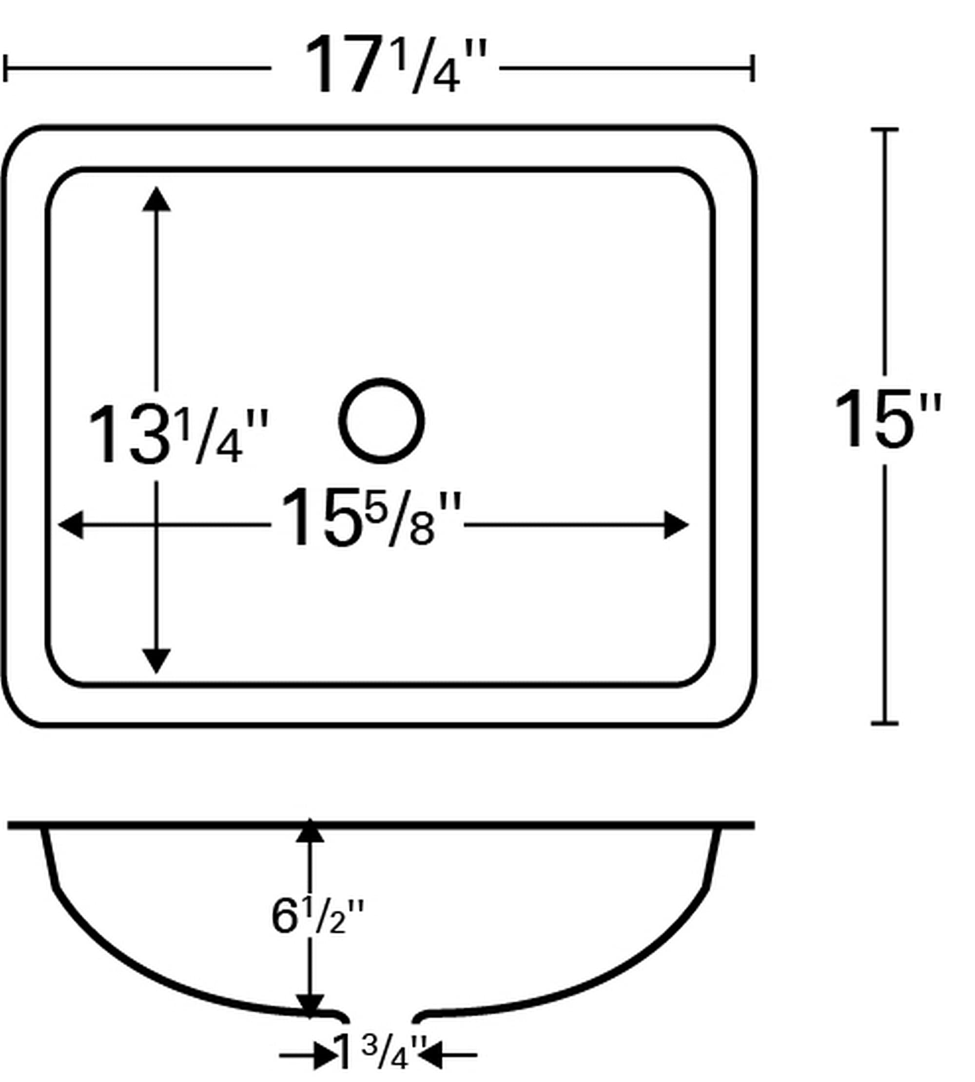 Karran UV-1715 Undermount Bathroom Sink 17.25 x 15 Inches - Premium Stainless Steel Vanity Sink for Modern Bathrooms & Powder Rooms