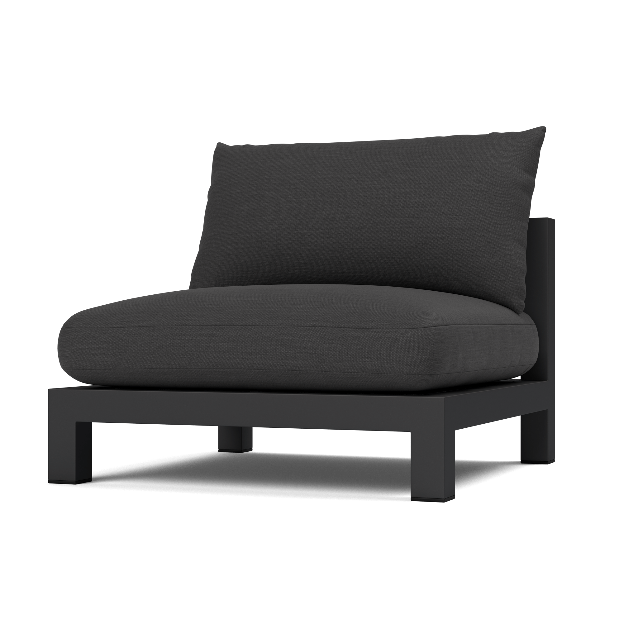 Pacific Aluminum Armless Single Chair - Lightweight & Durable Outdoor Patio Furniture for Garden, Poolside, and Backyard Relaxation