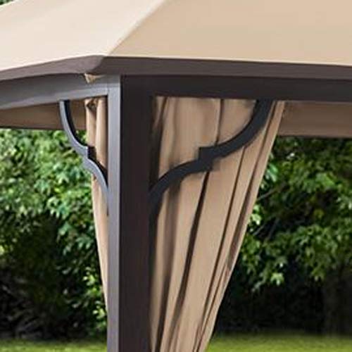 Berkley Jensen 10x12 Replacement Canopy Top Cover & Netting Set - Riplock 350 Durable Outdoor Shade Solution for Patio, Deck, or Garden