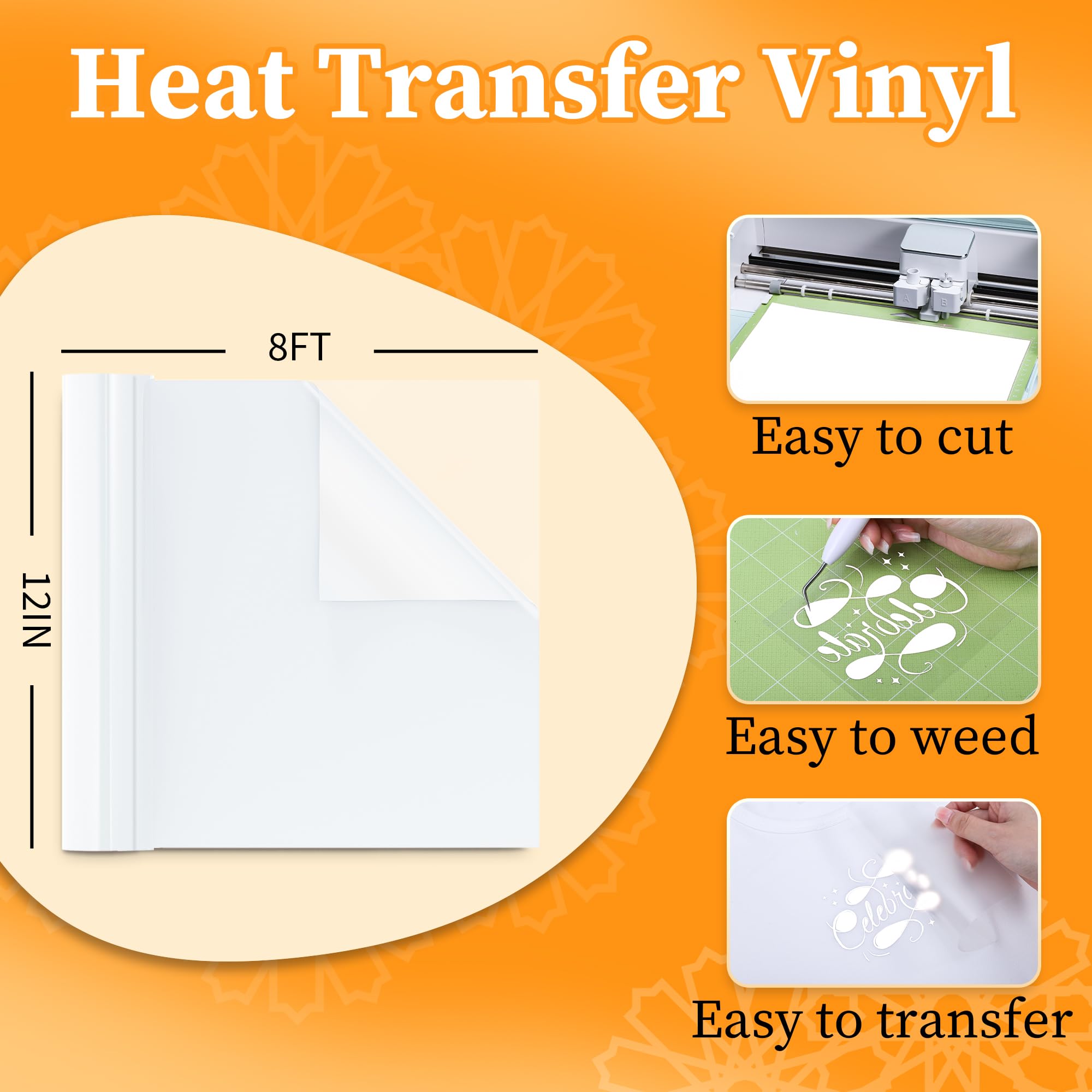 Premium White Heat Transfer Vinyl (HTV) - 12