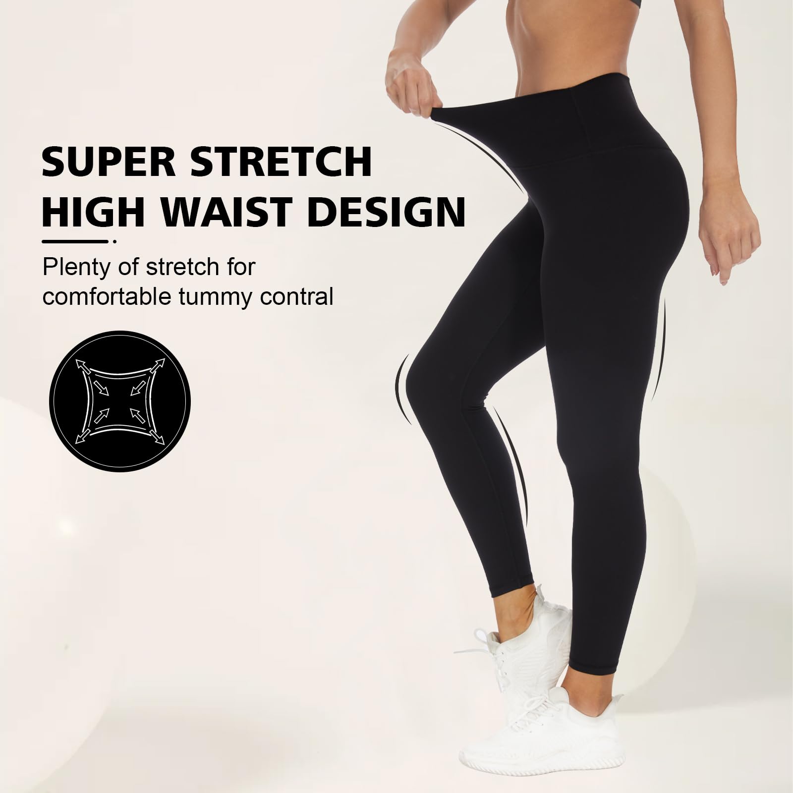 High Waisted Yoga Leggings for Women - Buttery Soft Workout Leggings - Gym, Running & Activewear - Perfect for Yoga, Pilates & Everyday Wear