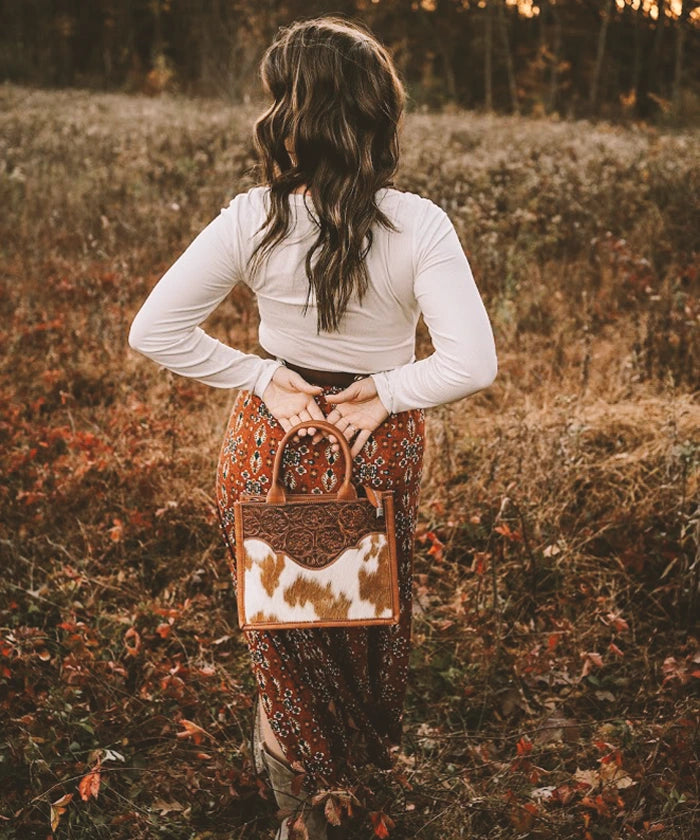 Trinity Ranch Embossed Floral Concealed Carry Tote Bag for Women - Stylish CCW Purse with Hidden Gun Pocket - Perfect for Everyday Carry, Travel & Personal Protection
