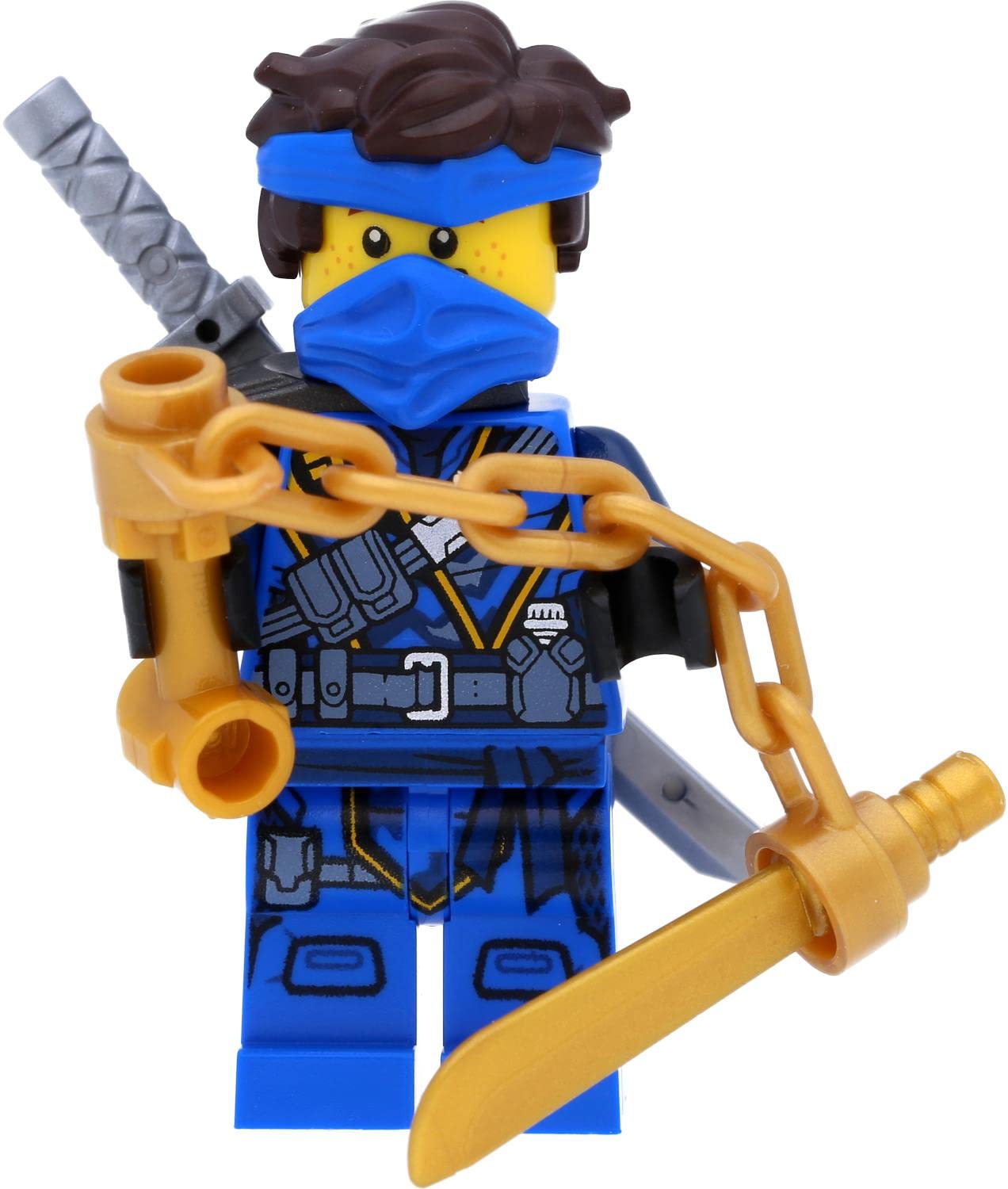 LEGO Ninjago Jay Figure with Weapons - Secrets of the Depths & The Island Action Figure - Perfect for Kids' Playtime, Collectors & Ninjago Themed Birthday Gifts