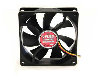 Scythe S-FLEX 92mm Ultra Quiet Case Fan - High Performance Cooling for PC, Gaming Rig & Home Office Desktop - Perfect for Overclocking & Silent Operation
