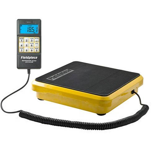 Fieldpiece SRS1 Digital Refrigerant Scale - Accurate HVAC R22 R410A R134a Gas Measurement for Residential & Light Commercial Use - Perfect for AC Repair, Refrigeration, and HVAC Technicians