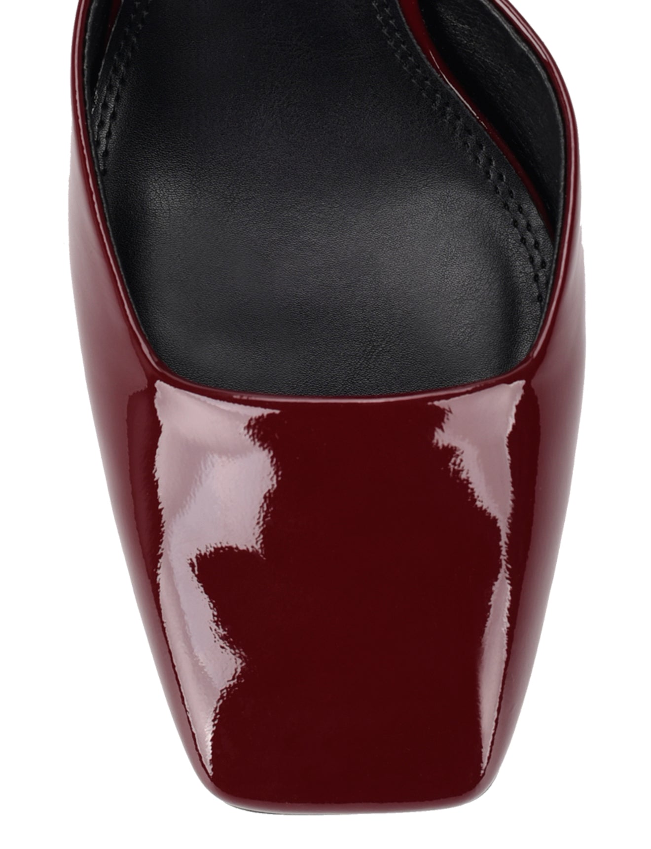 Travis Women's Closed Toe Block Heels - Wine Red Patent Leather Pumps for Work, Office & Special Occasions