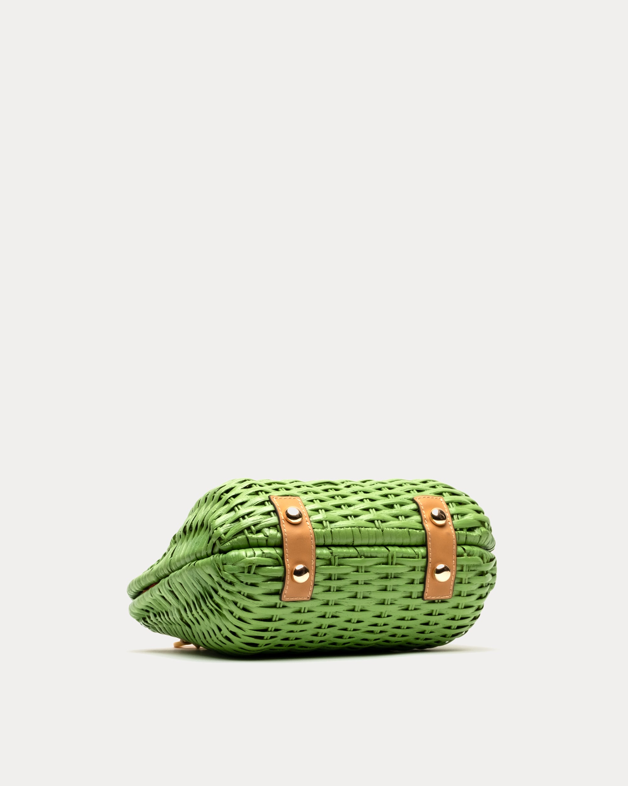 Lime Green Woven Wicker Hen Basket - Perfect for Farmhouse Decor, Easter Egg Collection, and Rustic Home Storage