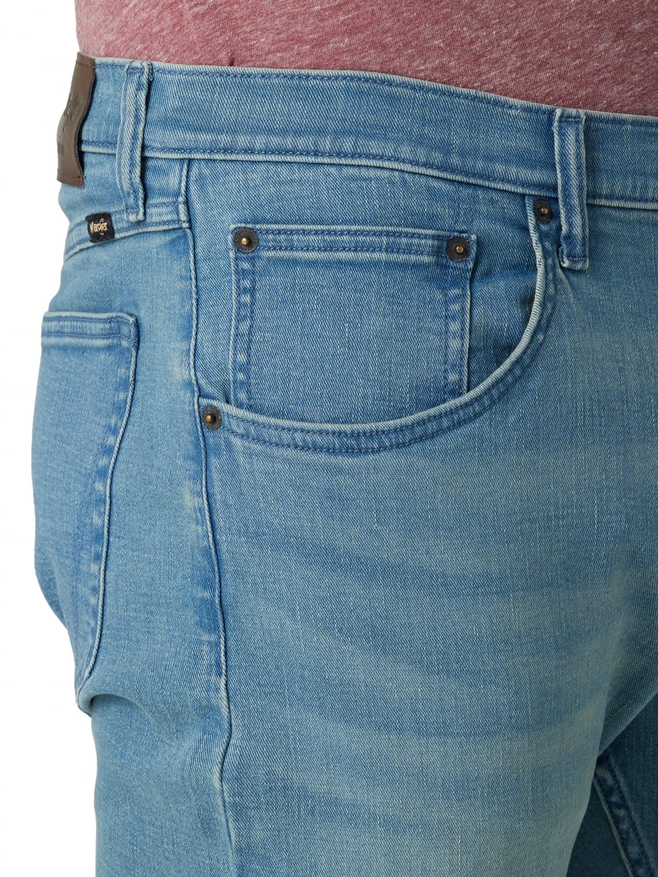 Wrangler Men's Free to Stretch Athletic Fit Jeans - Comfortable & Flexible Denim Pants for Work, Gym & Outdoor Activities